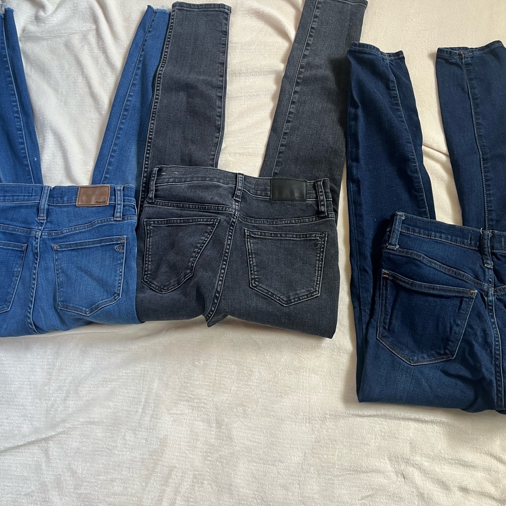 Madewell Blue and Black Denim Jeans